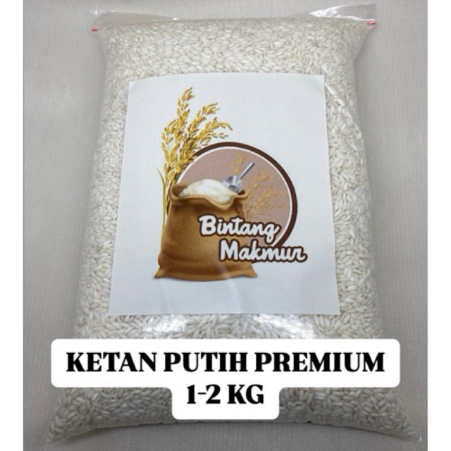 

KETAN PUTIH SUPER / PREMIUM (1-2KG), FREE PACK