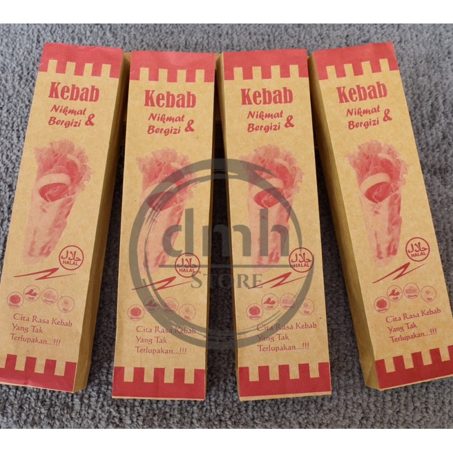 

KF7 Kemasan kebab murah dan besar Dus Kebab isi 5 pcs