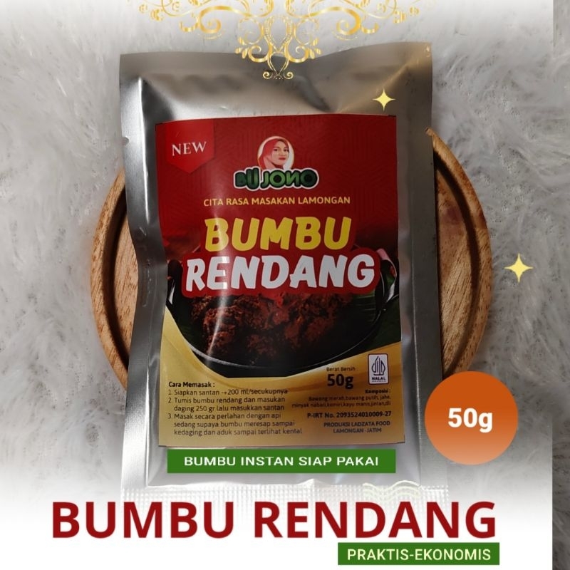 

Bumbu rendang Bu jono 50g bumbu rendang siap pakai bumbu rendang instan