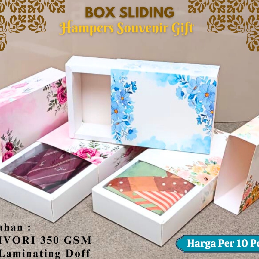 

Boom BOX SLIDING MOTIF 1 Pcs SLIDING BOX KEMASAN GIFT HAMPERS HIJAB PACKAGING