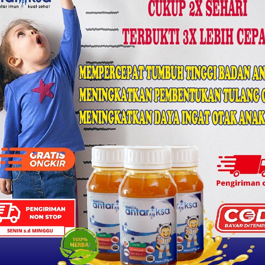 Bonuskan Vitamin Peninggi Badan Anak  Obat Tumbuh Tinggi Badan Anak  Vitamin Tinggi Badan Anak  Madu