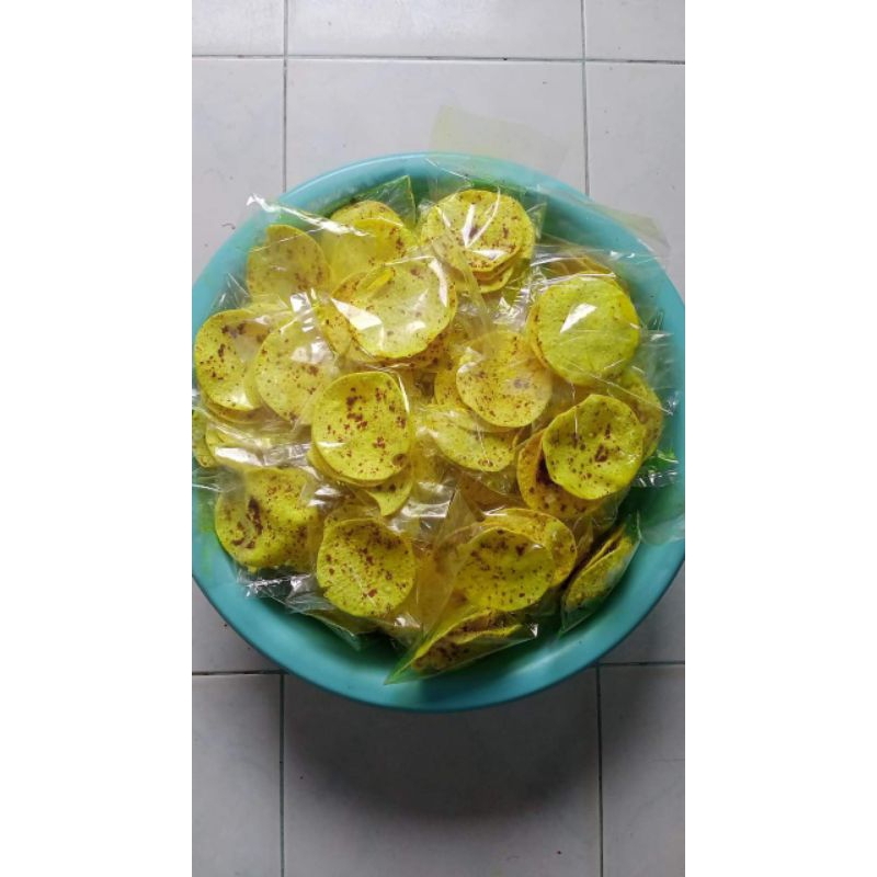 

Kerupuk Opak Keladi Kunyit Cabe Rawit ( Kerupuk Opak Khas Selatpanjang )