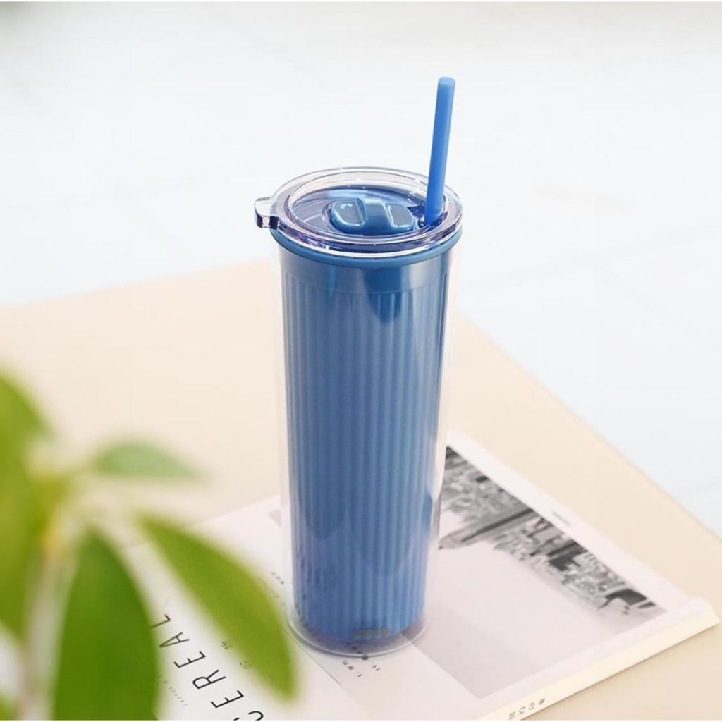 Gelas tumbler/tumblr dengan Sedotan 700ml