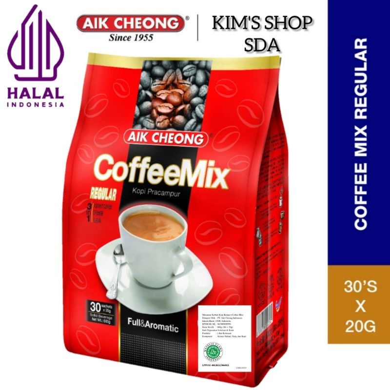 

HALAL & BPOM, COFFEMIX AIK CHEONG 600GR ( 30 SACHET x 20 GRAM) EXP : 12 DESEMBER 2024
