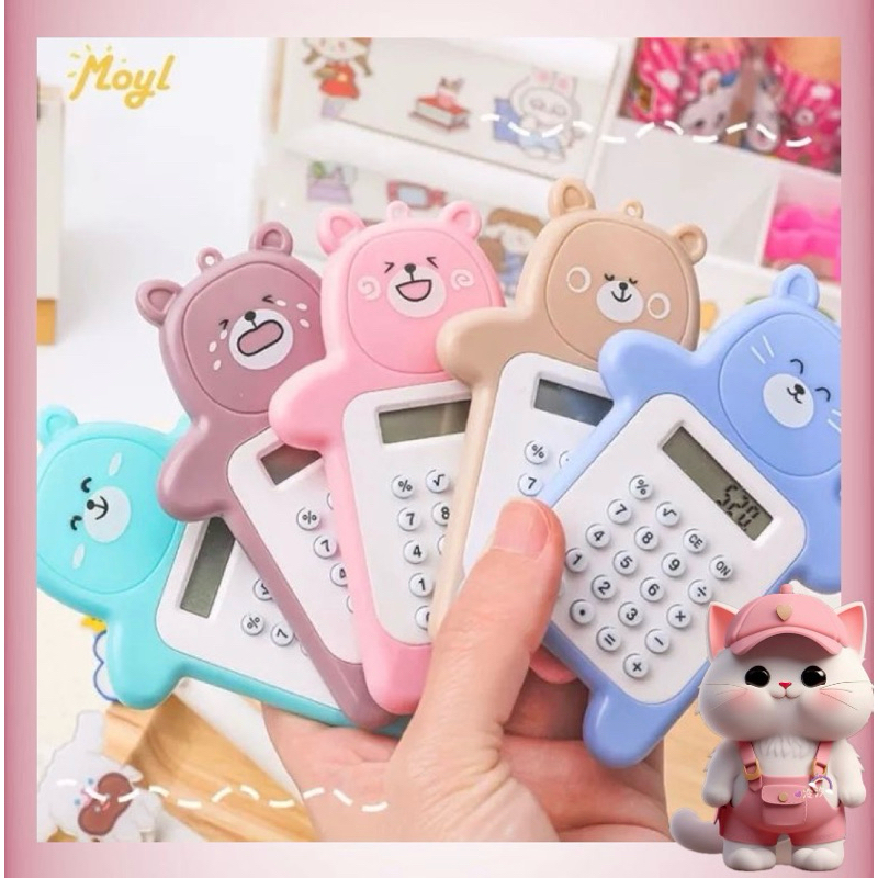 

N154 Calculator Mini Portable Motif Bear Kalkulator Portable Mini Beruang Kalkulator Unik Kalkulator 8 Digit Mini Portable Kalkulator Beruang Tombol Karet Kalkulator Sekolah /Stationary Warna Warni