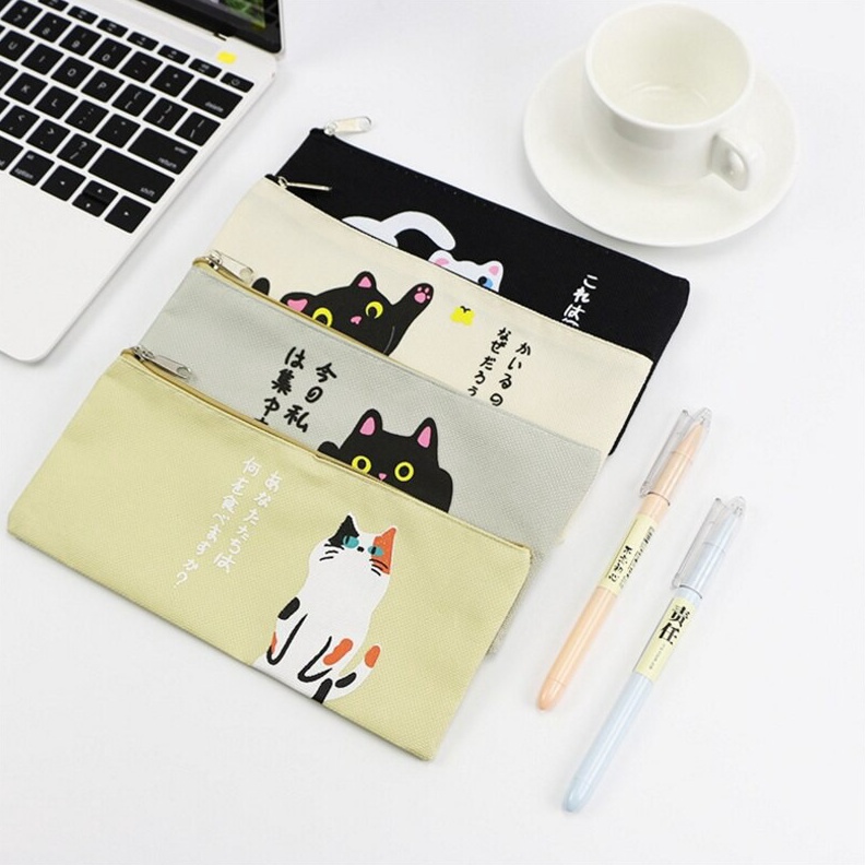 

HANYA DISINI PROMO Ennwen TP24 Tempat pensil Japanese Hello Cat Tempat Kosmetik