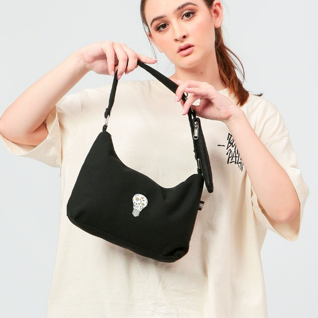 Balymory Sling Bag Canvas Wanita Tas Selempang Canvas Tas Canvas Wanita