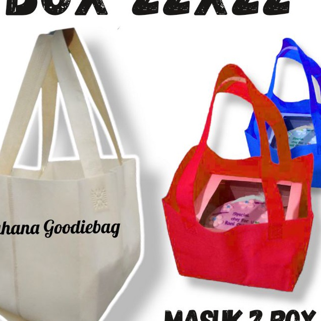 

KF7 Tas Spundbond Lipat Samping Bok Hajatan Kotak Nasi 22x22 12pcs