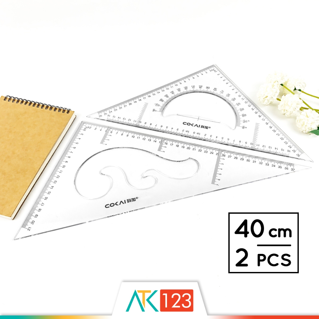 

Penggaris / Mistar Segitiga / Busur Derajat / Mal Pola Lengkung / Kurva / Wayang / Jahit Transparan / Bening / Transparent / Clear Triangle / Triangular Ruler / Protractor / French Curve Set 40 cm RLS-KJ-1240