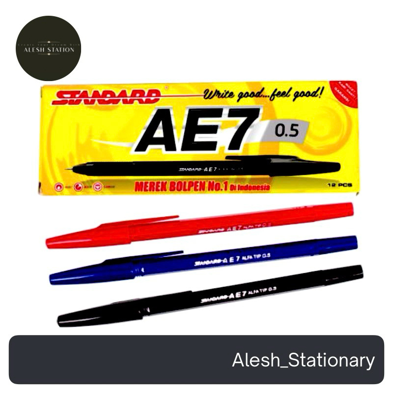 

Pulpen Standard AE7 / Ballpoint Standard AE-7 Hitam / Biru