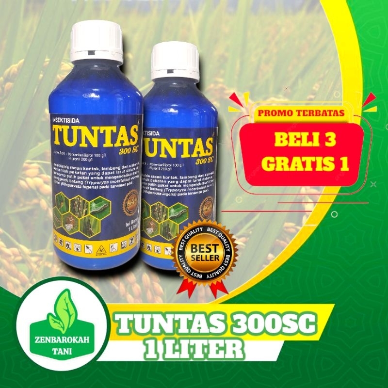 TUNTAS 300SC INSEKTISIDA BAHAN AKTIF KLORANTANILIPROL FIPRONIL ABACEL EMAMECTIN