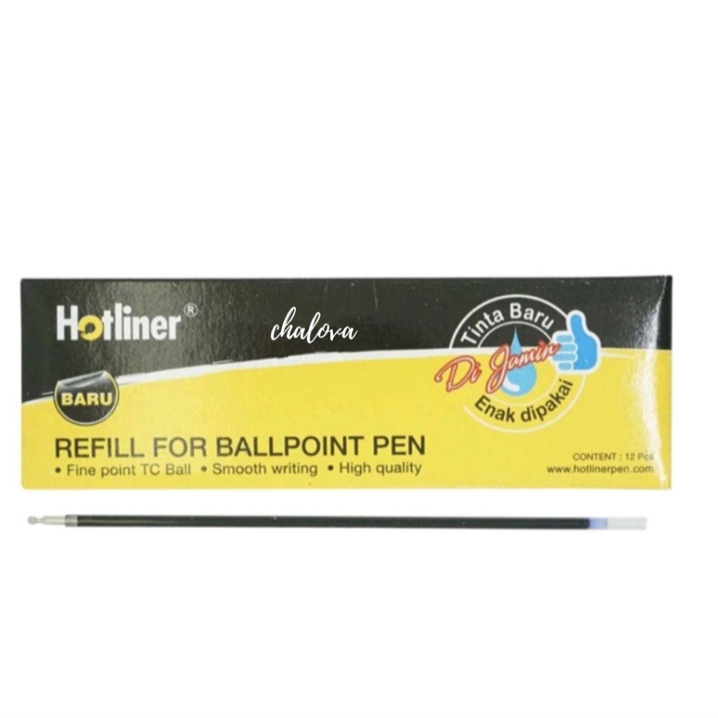 

[LUSIN] REFILL ISI BALLPOINT/PULPEN/BOLPEN HITAM HOTLINER / ISI TINTA PULPEN HOTLINER ISI 12