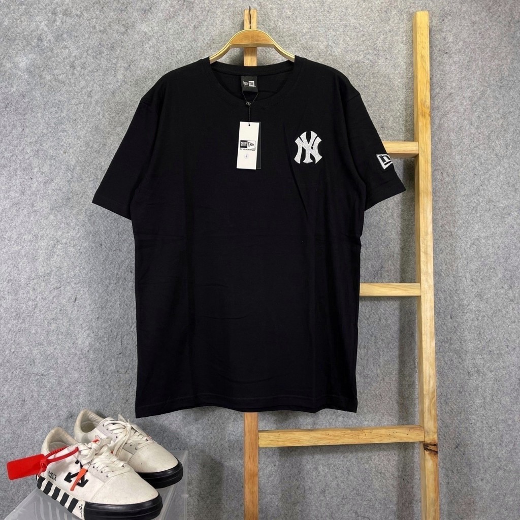 KAOS TSHIRT NEW ERA NY NEW YORK BB BORDIR BLACK