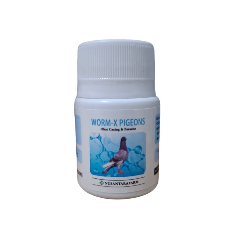 obat cacing merpati worm-x pigeons obat cacing herbal untuk merpati isi 25 kapsul