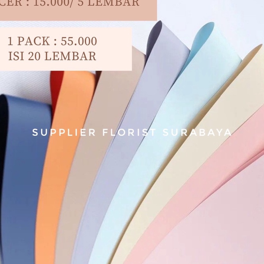 

Langka 1PACK 2LEMBAR KERTAS BUNGA MATTE WARNA SOLID WRAPPING PAPER KERTAS CELLOPHANE BUKET BUNGA WRAP PEMBUNGKUS BUNGA KERTAS KOREA