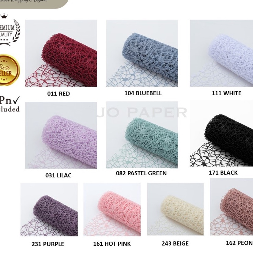 

Wow Flower Wrapping Paper Jaring Spider Korea Polynet Spider Mesh Roll Kertas Buket Bunga Florist