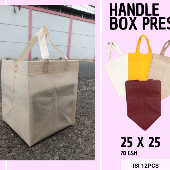 

Terbaru Tas Goodie Bag box nasi press model terbaru uk 27x25 lusinan isi 12pcs