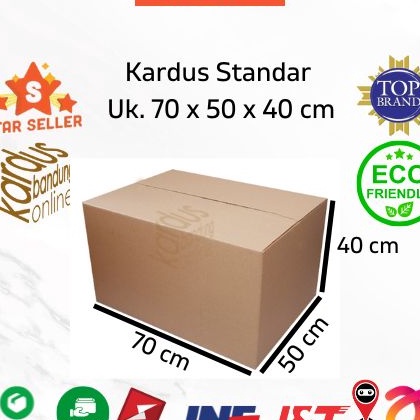 

KI3 Kardus Box Karton Dus Kotak Packing Jumbo Besar Polos Uk 7x5x4 CFlute Tebal 4 mm untuk Pindahan