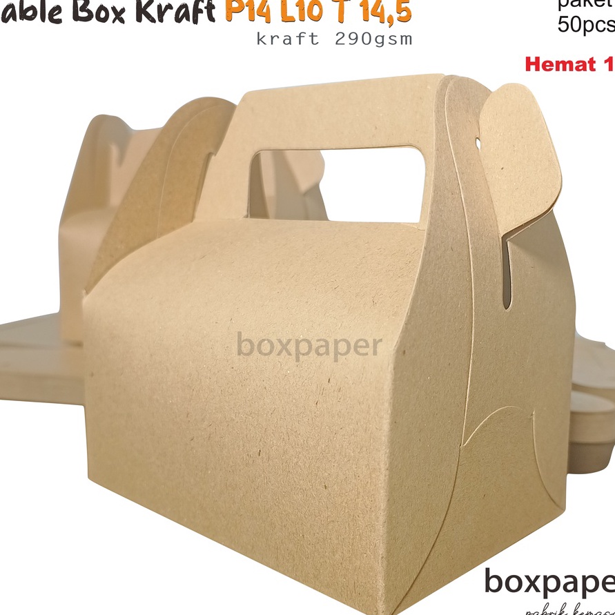 

Mega Gable Box Kraft isi 5 PCS Dus Kue Box Snack Nasi Ayam Souvenir Hadiah Makanan Kemasan Laminasi Murah