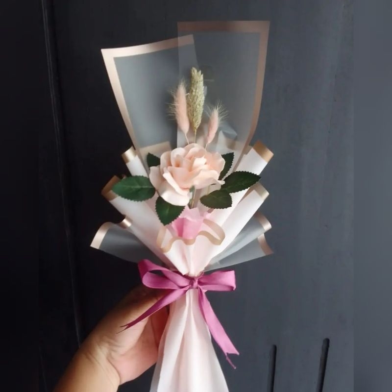 Buket Single Rose ( 1 Bunga )