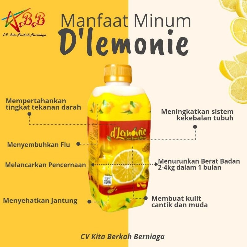 

D'LEMONIE SARI LEMON MURNI - Herbal Pelangsing alami isi 500ml