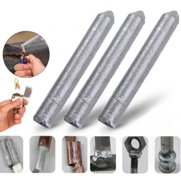 3PCS Batang Las Timah Bakar Korek Api Tambal Timah Bakar Stik Lilin Solder Suhu Rendah