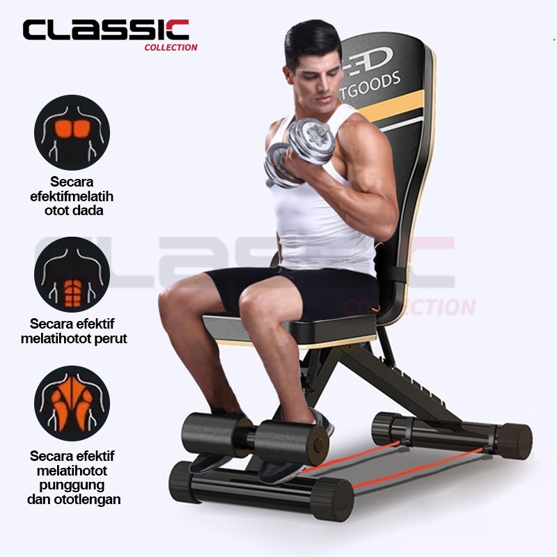 Adjustable Bench Press Bangku Sit Up Multifungsi Olahraga Fitness Bench Kursi Gym/Dumbbell Sit Up Be