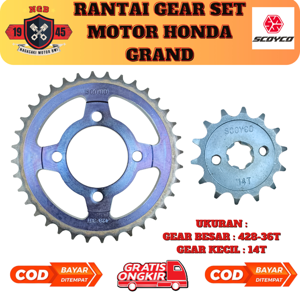 Mikhaeladsport Gir Supra Fit Lama - Gear Set Honda Supra Lama - Gir Grand - Ger Supra Fit Lama