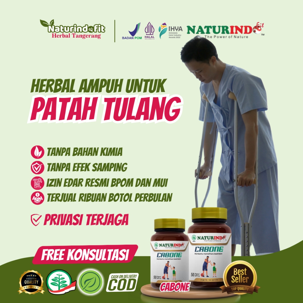 Obat patah Tulang herbal Obat patah tulang tangan kaki Naturindo Cabone