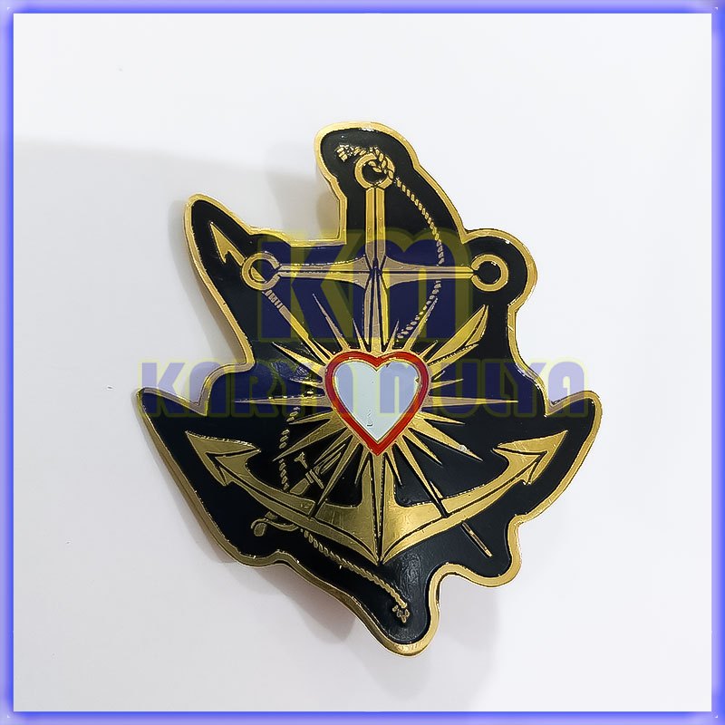 Pin Bross PSHT Pin Bros Logo Persaudaraan Setia Hati Terate Warna Hitam - Karya Mulya