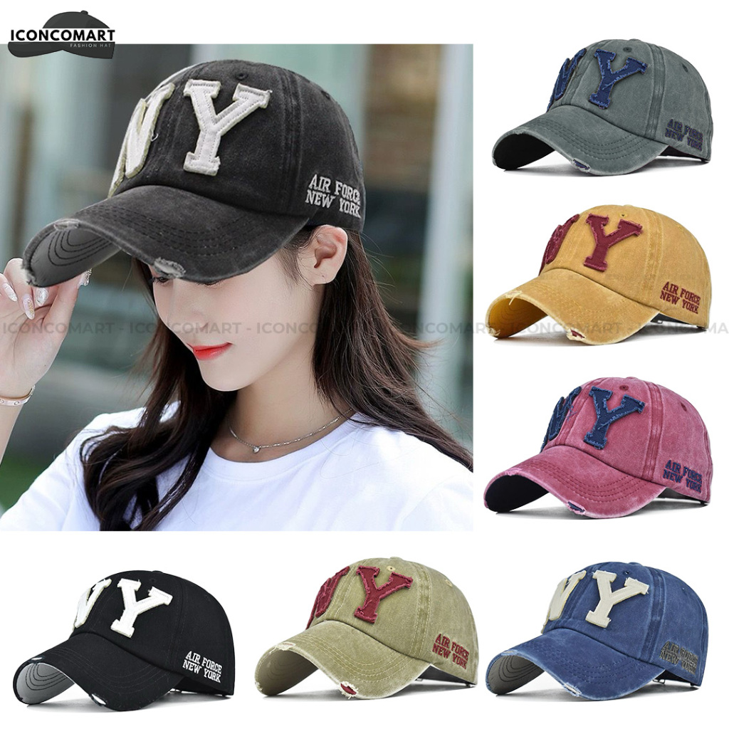 Topi Baseball Logo NY / Baseball Hat NY Logo / Topi Bisbol - H-496 NY
