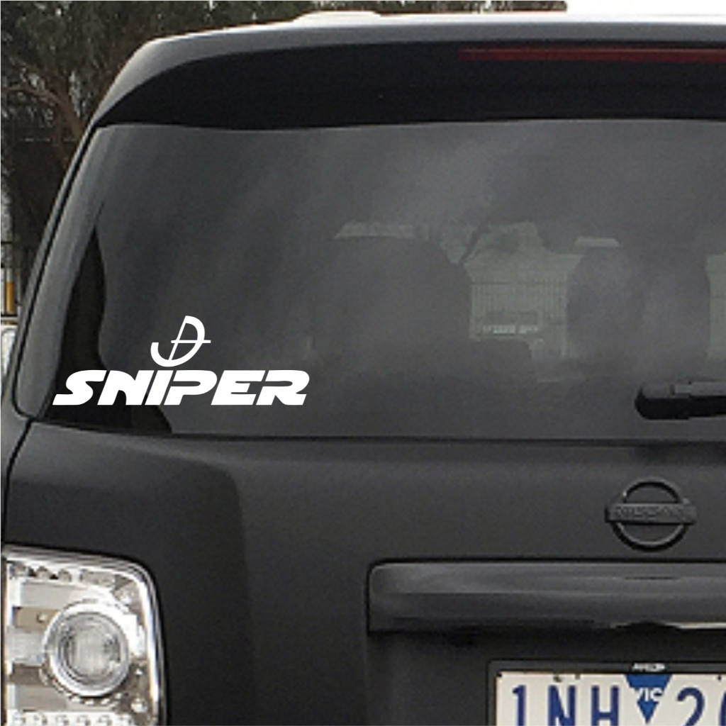 CUTTING STICKER MOBIL SNIPER STIKER KACA MOBIL MURAH