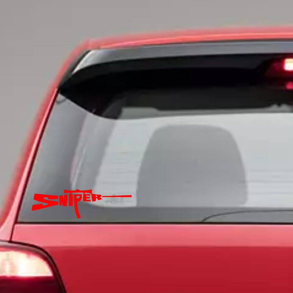 CUTTING STICKER MOBIL SNIPER STIKER KACA MOBIL KEREN