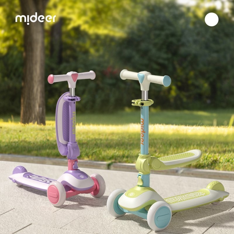 Mideer 2in1 Foldable Scooter 3 Wheels Mainan Skuter Anak Roda 3 Perempuan Laki Laki Outdoor