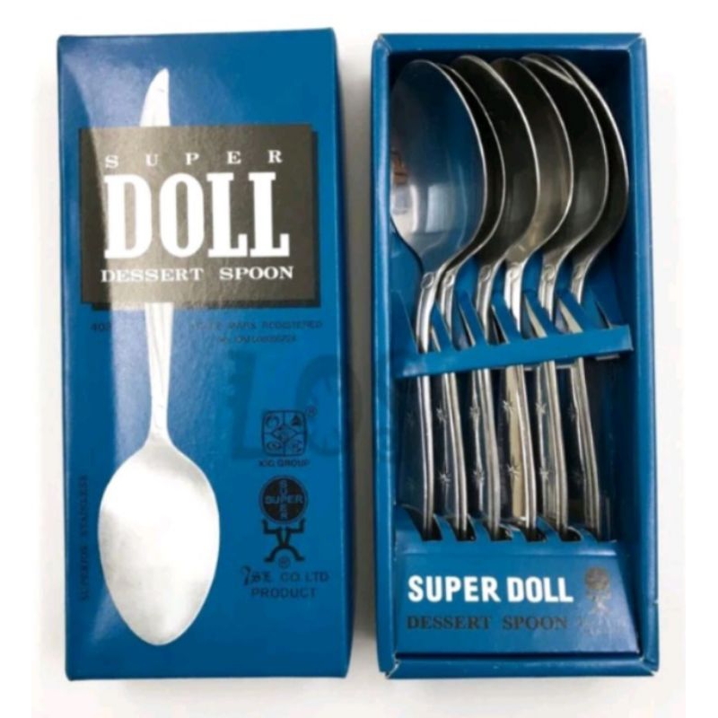 (6) Pcs Sendok Makan / Garpu Makan Super Doll Asli
