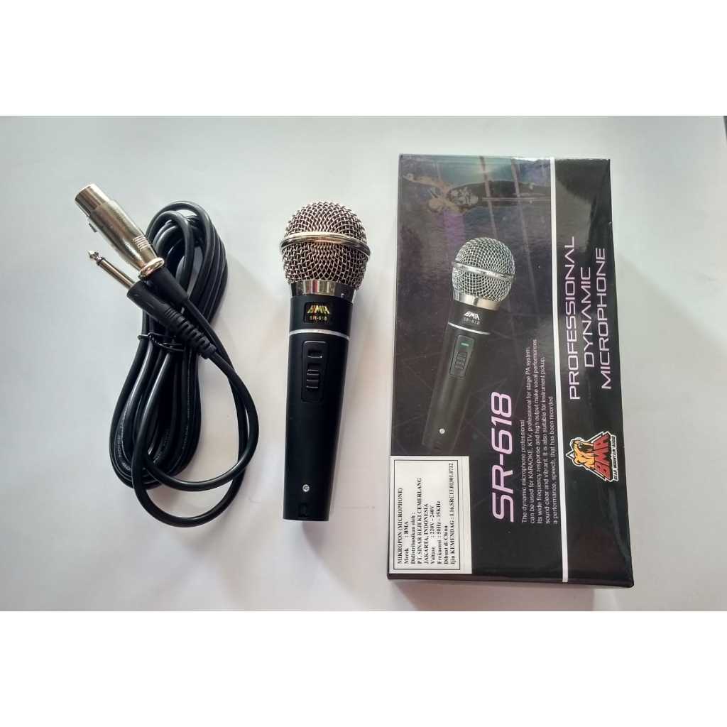 MIC BMA SR-618 Microphone MIC Cable KARAOKE PROFESIONAL DYNAMIC BMA SR-618 ORIGINAL