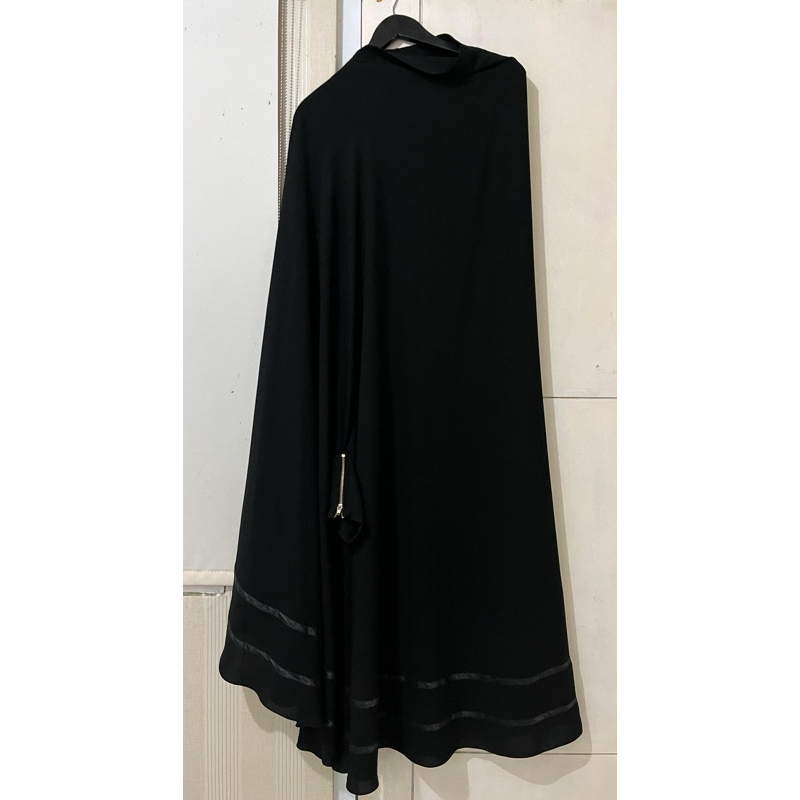 PRELOVED KHIMAR HITAM PEKAT LIKE NEW