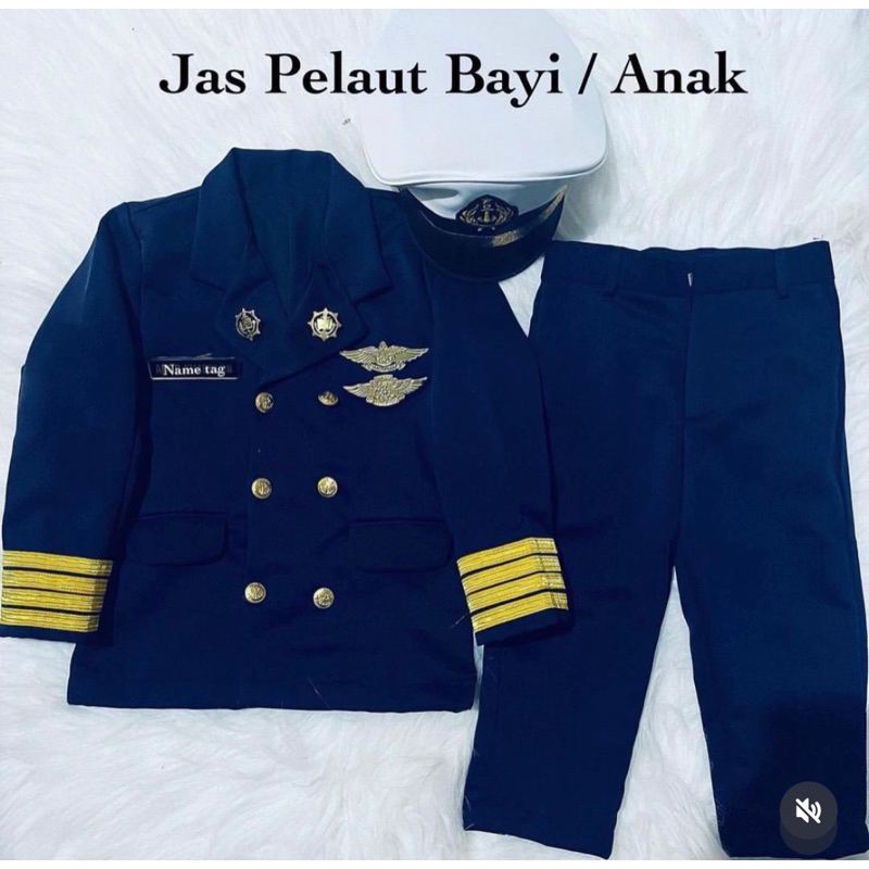 JAS PELAUT ANAK NAVY BLUE JAS PELAYARAN ANAK JAS ANAK PELAUT JAS SAILOR ANAK BAJU PELAUT ANAK KAOS P