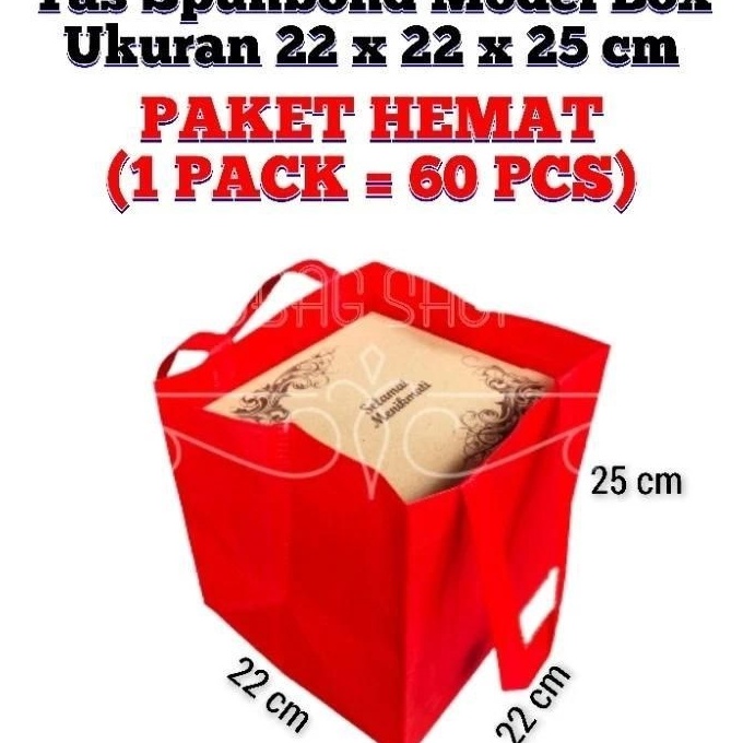 

Unggul 1 PACK 6 PCS Goodie Bag Tas Hajatan 22x22 cm Tinggi 25 cm Premium