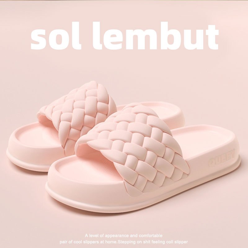 [FREE ONGKIR] Sandal Wanita Sandal Jelly Fuji Kekinian Sandal Slop Motif Kepang