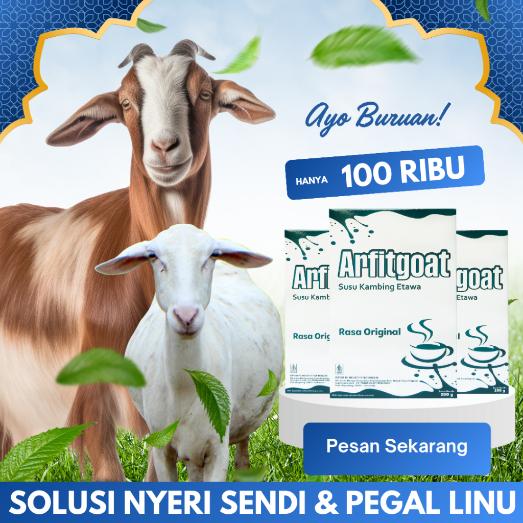 

[Paket 3 Box] ARFITGOAT Susu Etawa Premium Original Putih Membantu Menjaga Kesehatan Tulang Sendi