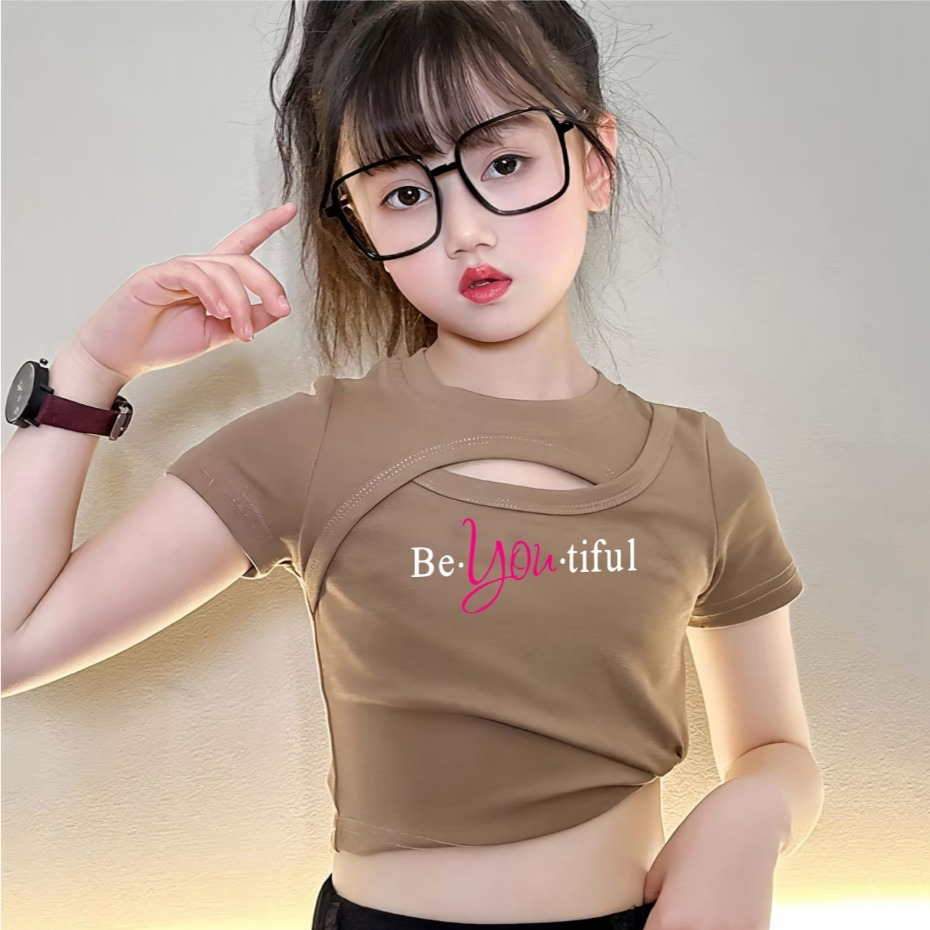 Baju Anak Perempuan Crop Top USia 1 2 3 4 5 6 7 8 9 10 11 12 Tahun 03