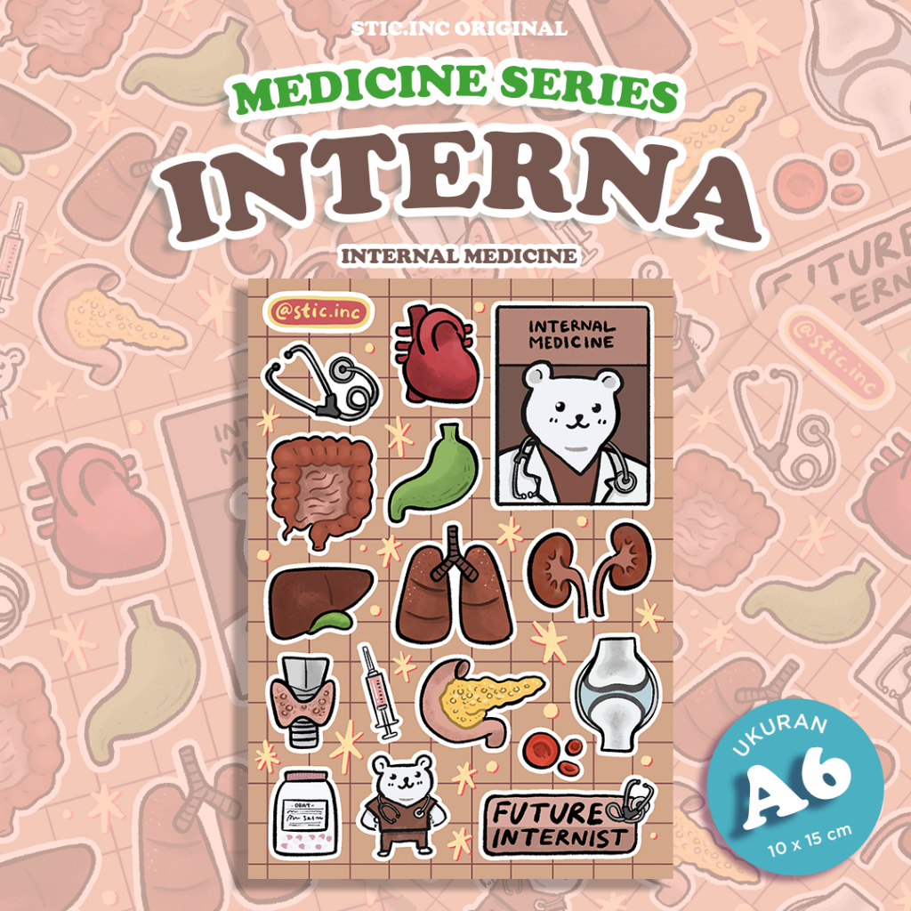 

Internal Medicine - Stic.Inc Med Series - Stickersheet A6