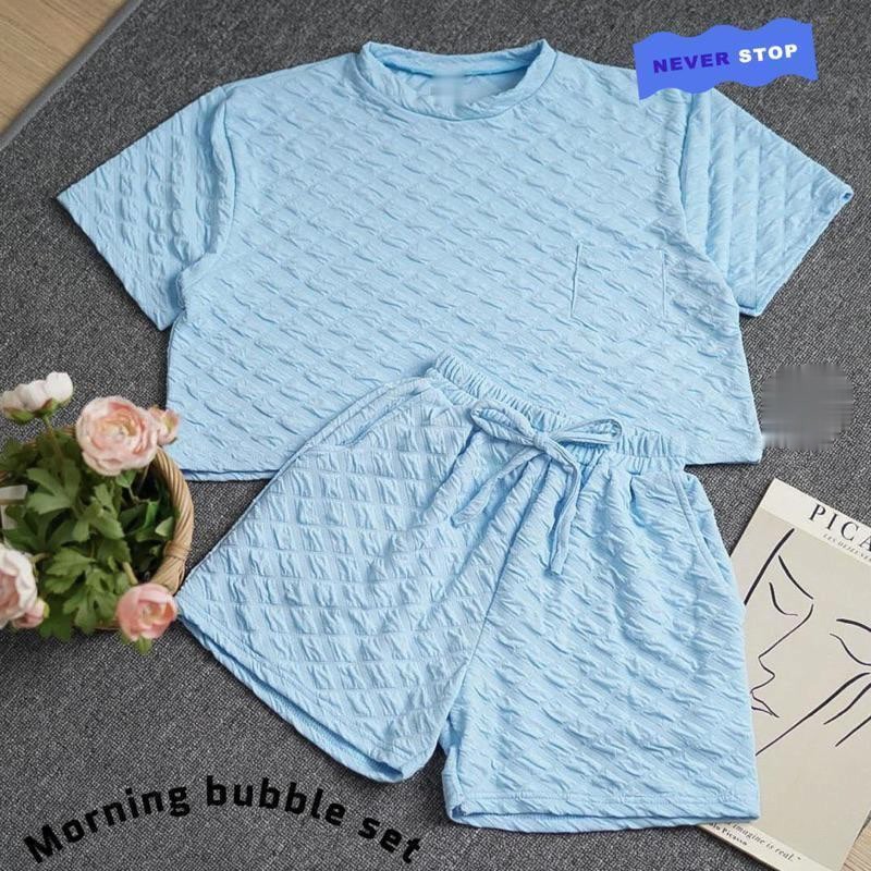 MF - MFS FASHION WANITA MONA / MORNING BUBBLE SET / Oneset Casual Wanita Terbaru / Fashion Remaja AB