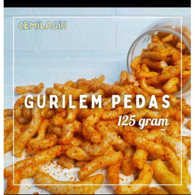 

Kerupuk gurilem pedas gurih 125gr
