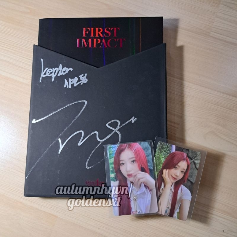 Kep1er - First Impact Xiaoting signed album mwave photocard postcard babycard