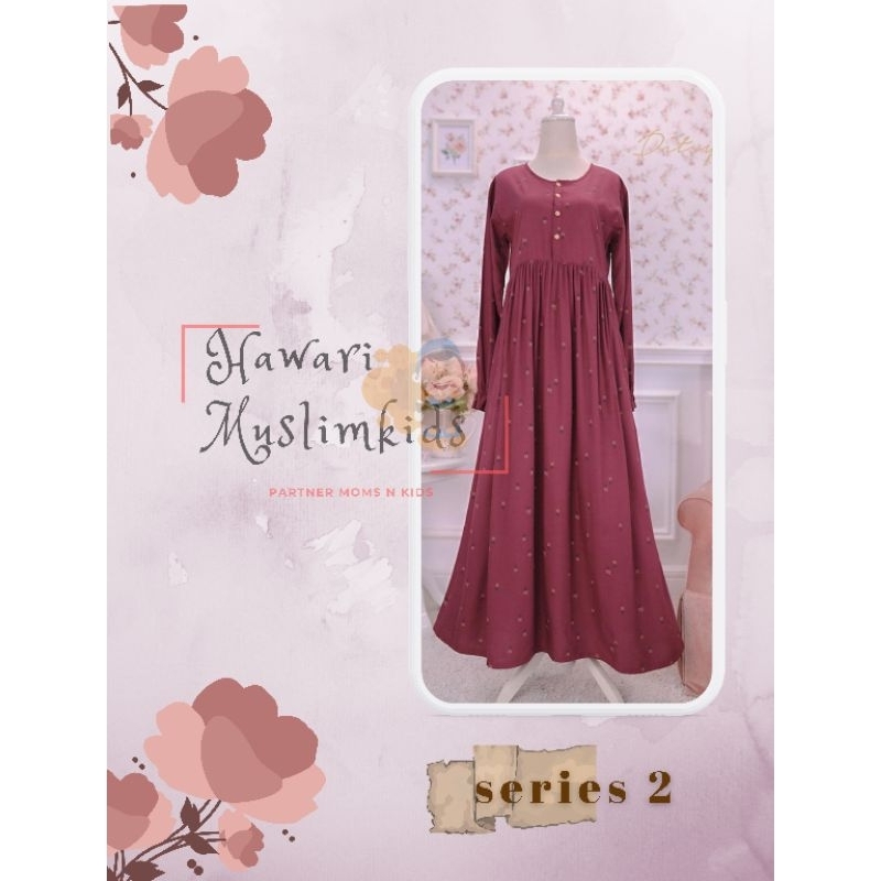 Ditsy Januari- November 2025 ‼️| night gown series 2 | gamis | daily wear | olydia purple grey, nava