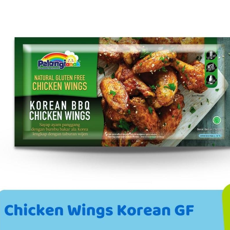 

Chicken Wings Non MSG Korean BBQ/Honey Sweet 400gr - Pelangi Healty Frozen Food