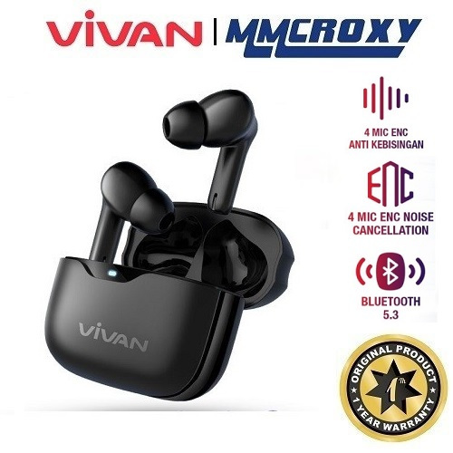 Vivan Liberty T660NC Headset Earbuds ANC TWS Bluetooth 5.3