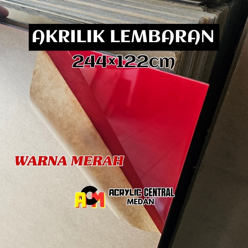 Akrilik Lembaran Merah 122 × 244 (Acrylic Sheet / Lembaran Akrilik)